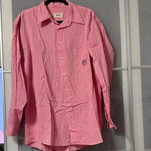 Boss Men's Casual Pink Button Down Shirt